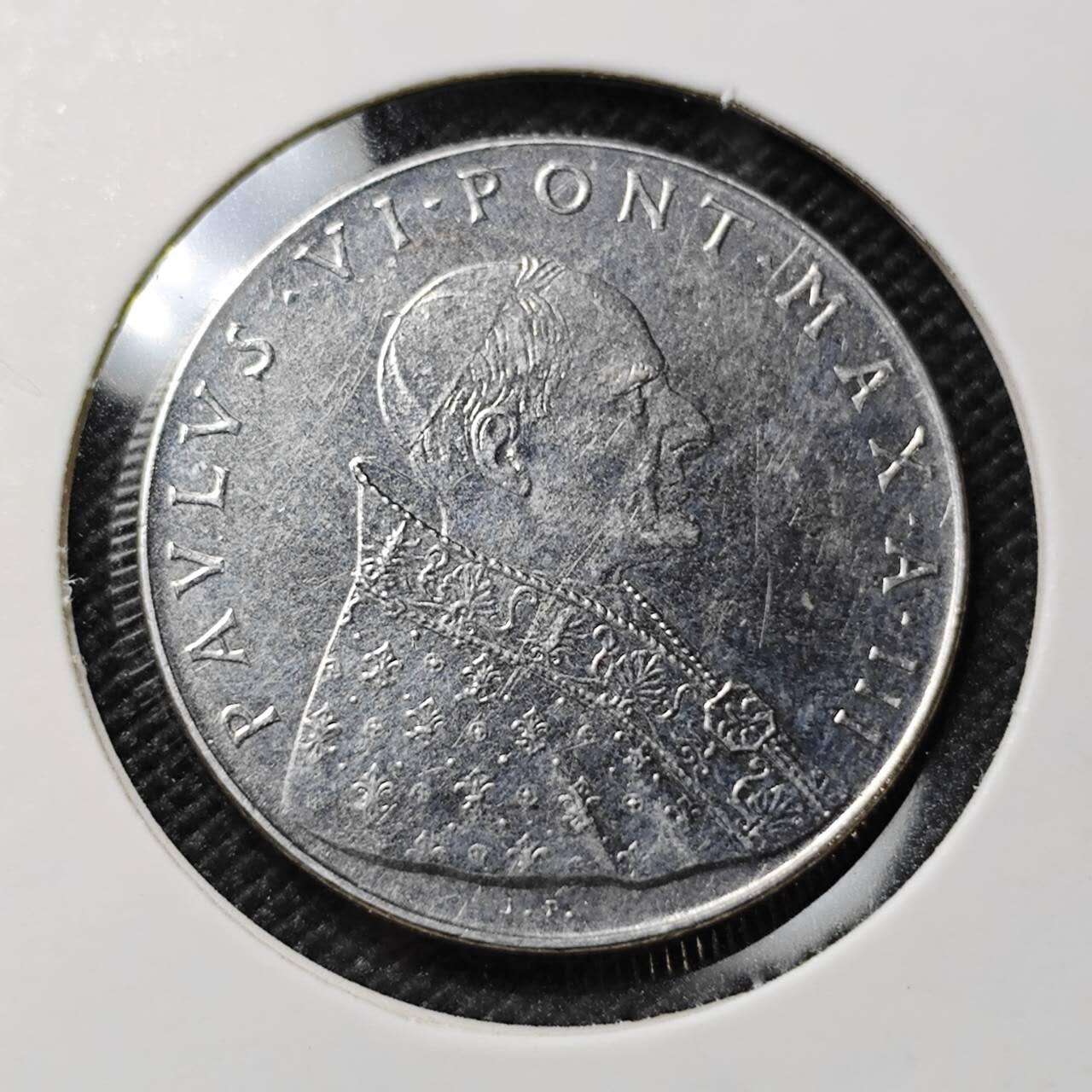 KK钱币收藏小铺  第412期 2月预留时间 周末发货 1965梵蒂冈50里拉