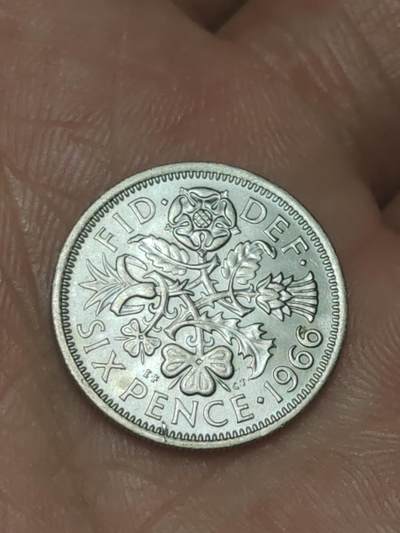 2026年第三十八场(总第二百零七场）外国好品散币场(免佣金) - 原光好品–英国🇬🇧1966年6便士(伊丽莎白二世青年桂冠第二版)