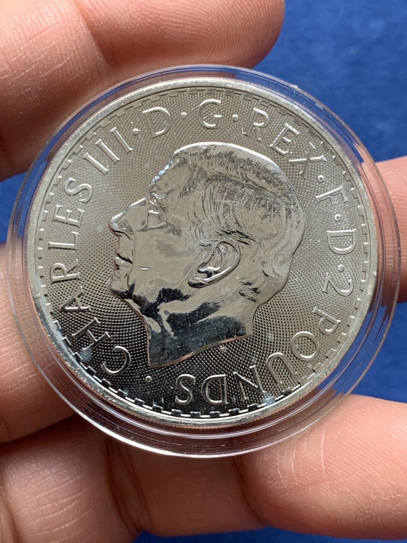 《竞宝斋》第475场 周日，周一 2场连拍 （全场包邮）欢迎送拍 英国2023年女神1盎司银币 999银 细节见图