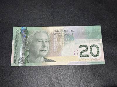 《外钞收藏家》第六百二十二期（精品场）（长期征集拍品、欢迎藏友们联系合作） - 加拿大旅版20加元 全新UNC 圆圆号 豹子号888