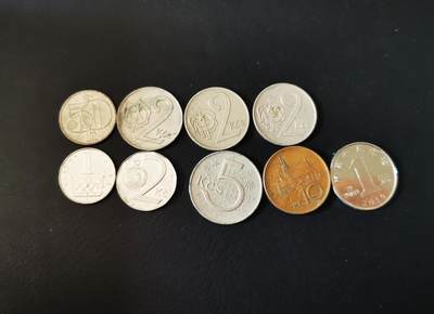 零零发外国硬币拍卖 无佣金 - 捷克斯洛伐克和捷克一组