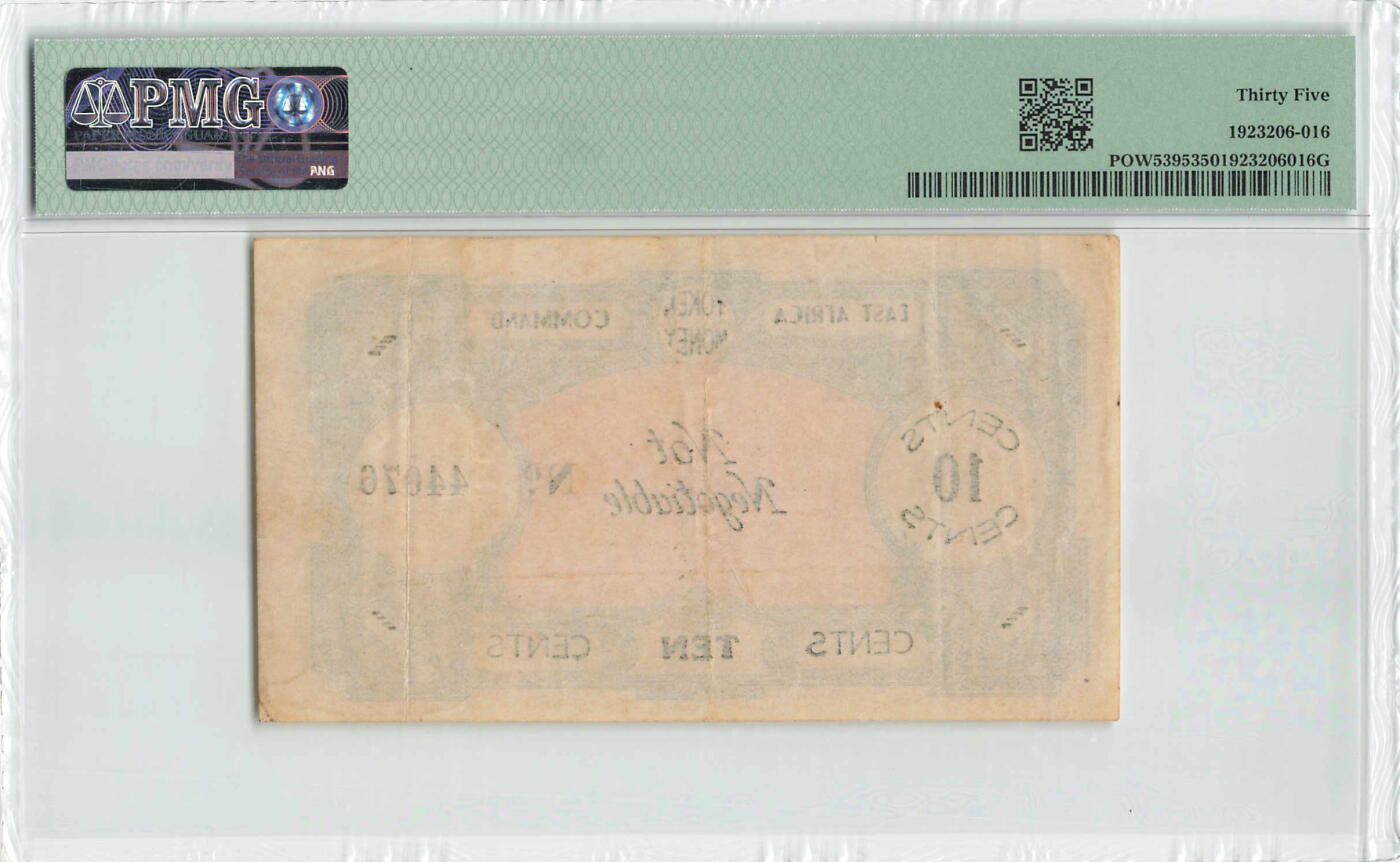 小福收藏拍卖第204期 评级币精选场 本期有 荷兰经典AA冠拿杯子的蛇 叙利亚世遗帕尔米拉古城豹子号冠军分 法国红衣主教冠军分 意大利经典达芬奇   白俄罗斯 "Millennium" 纪念版AA冠全同千位号全套  南斯拉夫铁托未发行版 美国 墨西哥 越南 法属印度支那等多国精美高分珍稀老钞精品纸币 东非司令部 战俘营 1940-50年 10分 非常罕见 PMG35 季军分