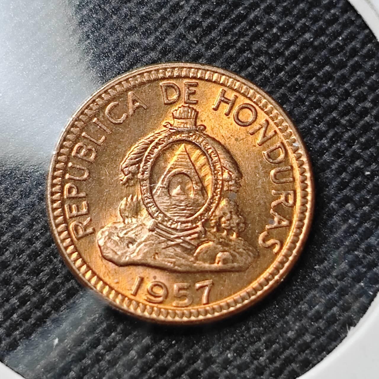 KK钱币收藏小铺  第412期 2月预留时间 周末发货 1957洪都拉斯1分好品