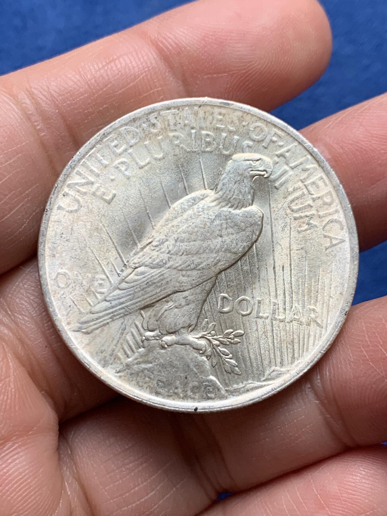 《竞宝斋》第475场 周日，周一 2场连拍 （全场包邮）欢迎送拍 美国1922年和平一美元银币