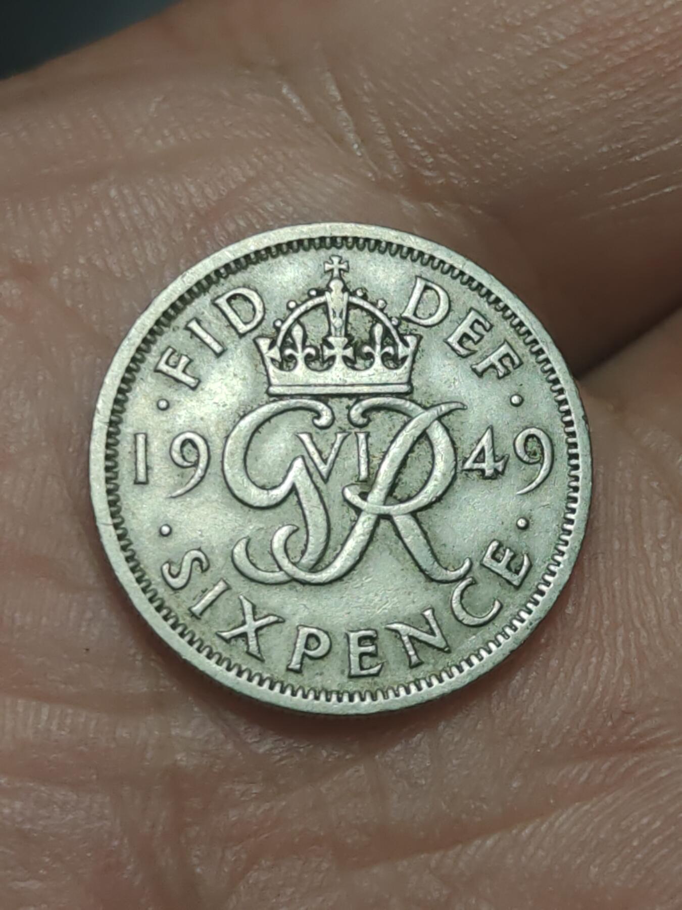 2026年第三十八场(总第二百零七场）外国好品散币场(免佣金) 英国🇬🇧1949年6便士(乔治六世第三版首发年)