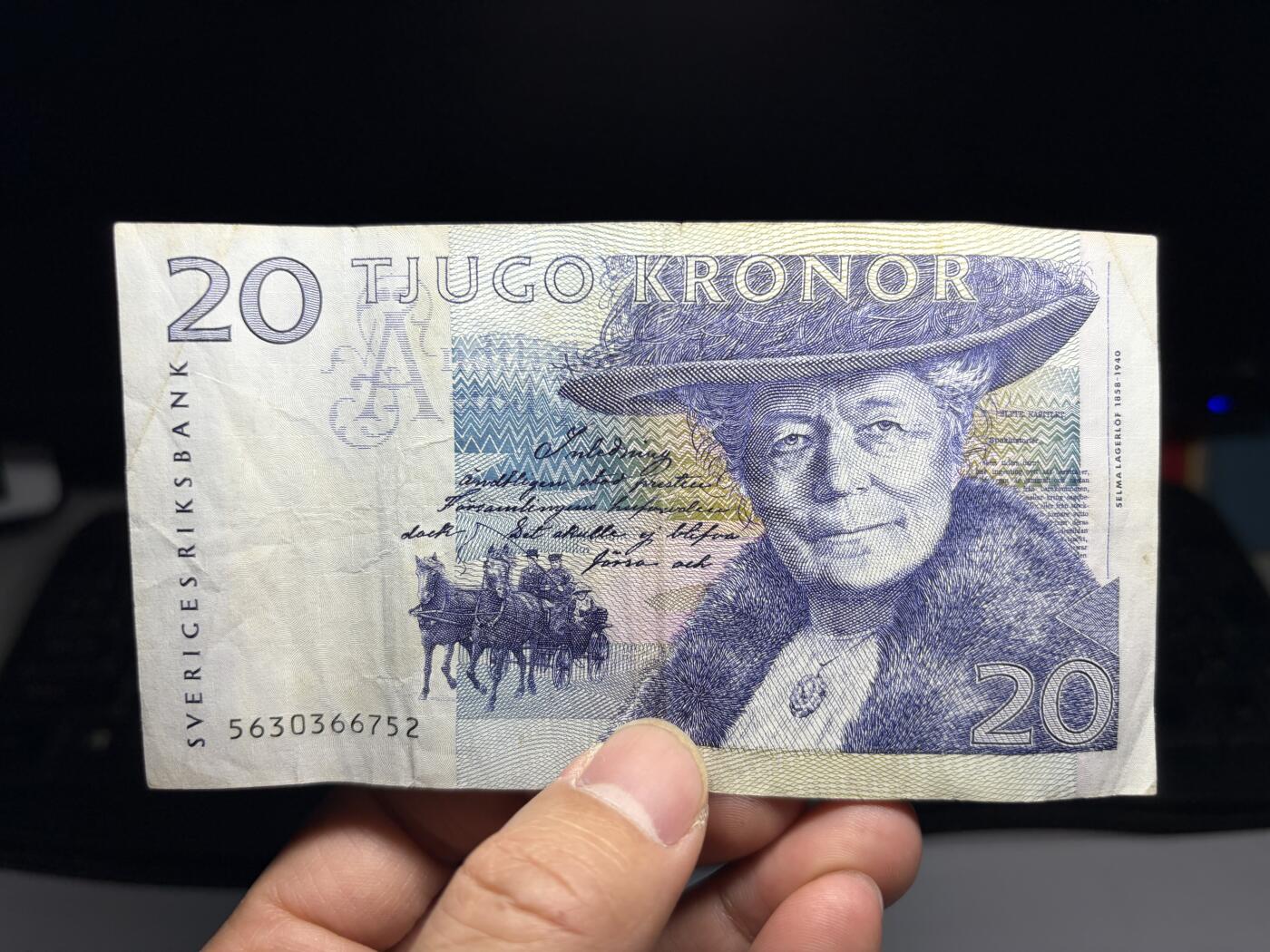 2026年集古藏今外币拍卖第三期-第10场—（总第320拍-纸币专场），本期拍完结算一次，发货时间2-3天，休息几天后继续新的一期拍卖。 瑞典20克朗02，大型