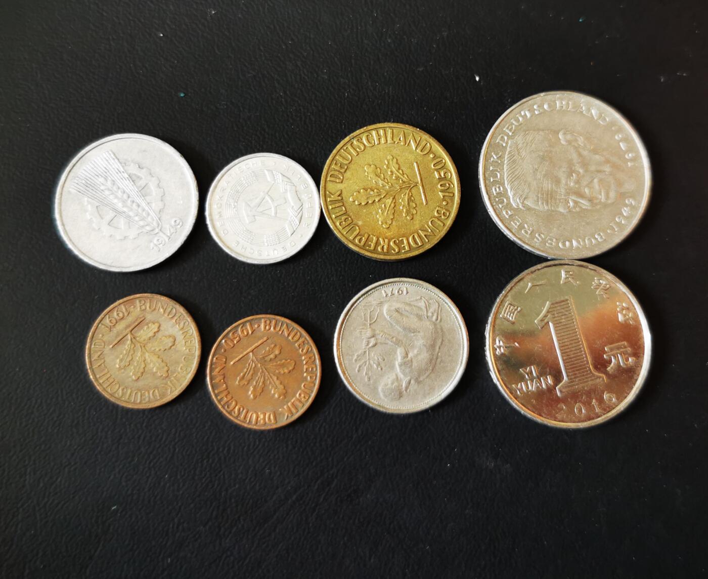 零零发外国硬币拍卖 无佣金 西德和东德一组