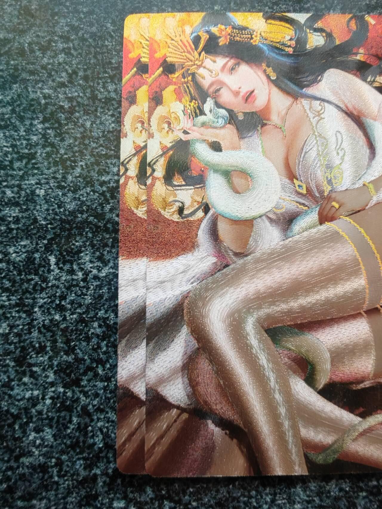 龙虎卡牌-八一场（满200元包邮，无佣金，每周六结拍，欢迎送拍） 冷烫粗闪2张 星宿文创 魅玄鉴 - 白素贞异画 二渐变