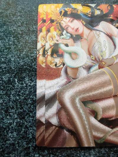 龙虎卡牌-八一场（满200元包邮，无佣金，每周六结拍，欢迎送拍） - 冷烫粗闪2张 星宿文创 魅玄鉴 - 白素贞异画 二渐变