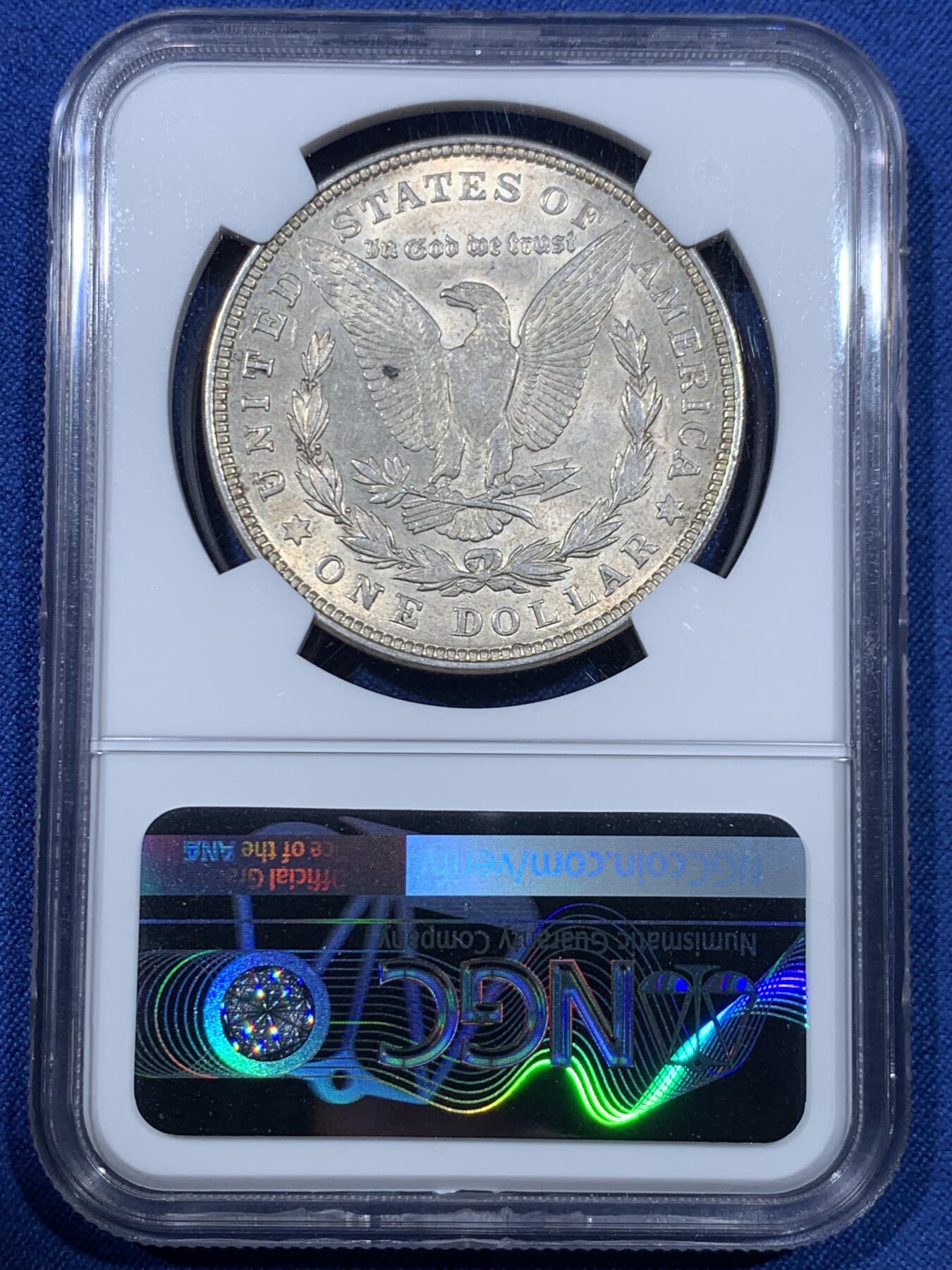 《竞宝斋》第475场 周日，周一 2场连拍 （全场包邮）欢迎送拍 NGC MS63 美国 1921年 摩根一元银币