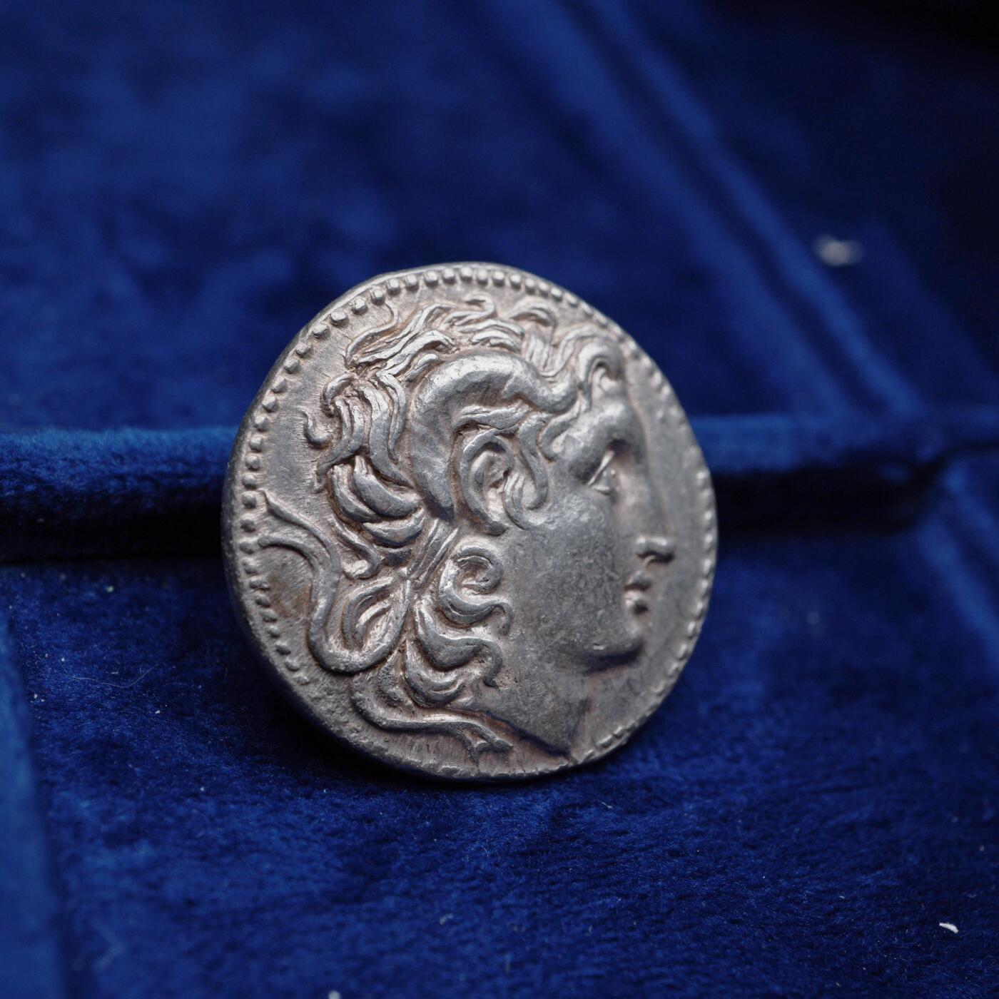 琋语集藏2026年04月欧洲古典打制币拍卖 古希腊色雷斯王国-亚历山大大帝公羊角4德银币