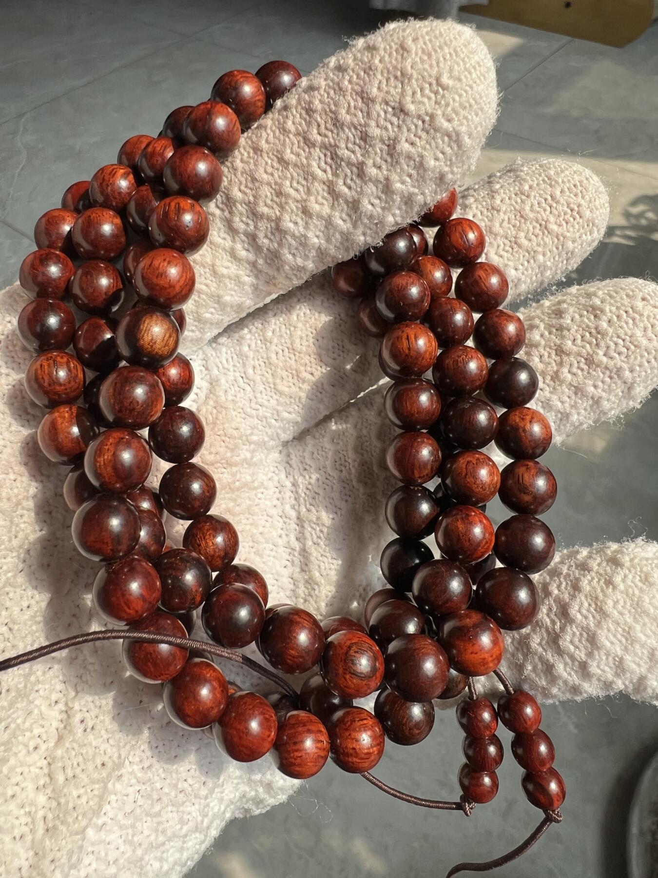 零元拍：小叶紫檀 108/0.8佛珠长串，妥妥的高油高密，檀香宜人