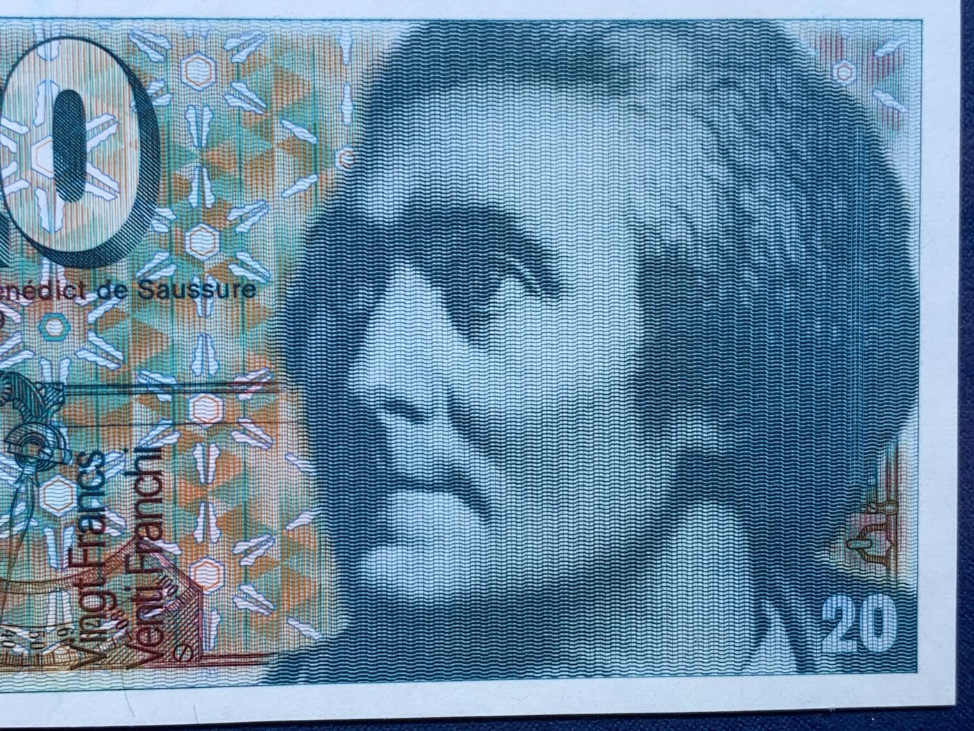 《竞宝斋》第475场 周日，周一 2场连拍 （全场包邮）欢迎送拍 ACG 67EPQ 瑞士1990年20法郎登山家萨苏尔 高分