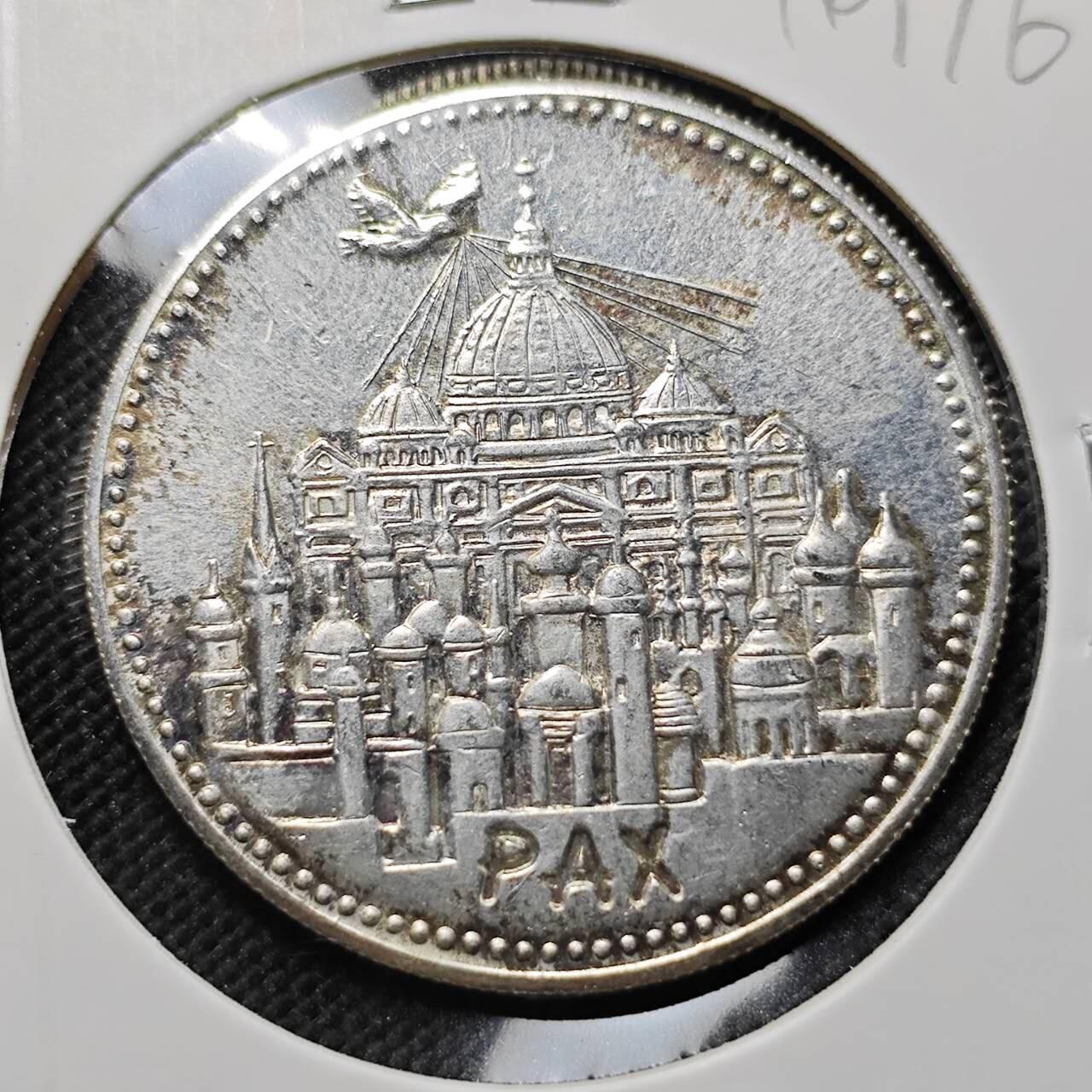 KK钱币收藏小铺  第410期 2月预留时间 周末发货  梵蒂冈镀银章