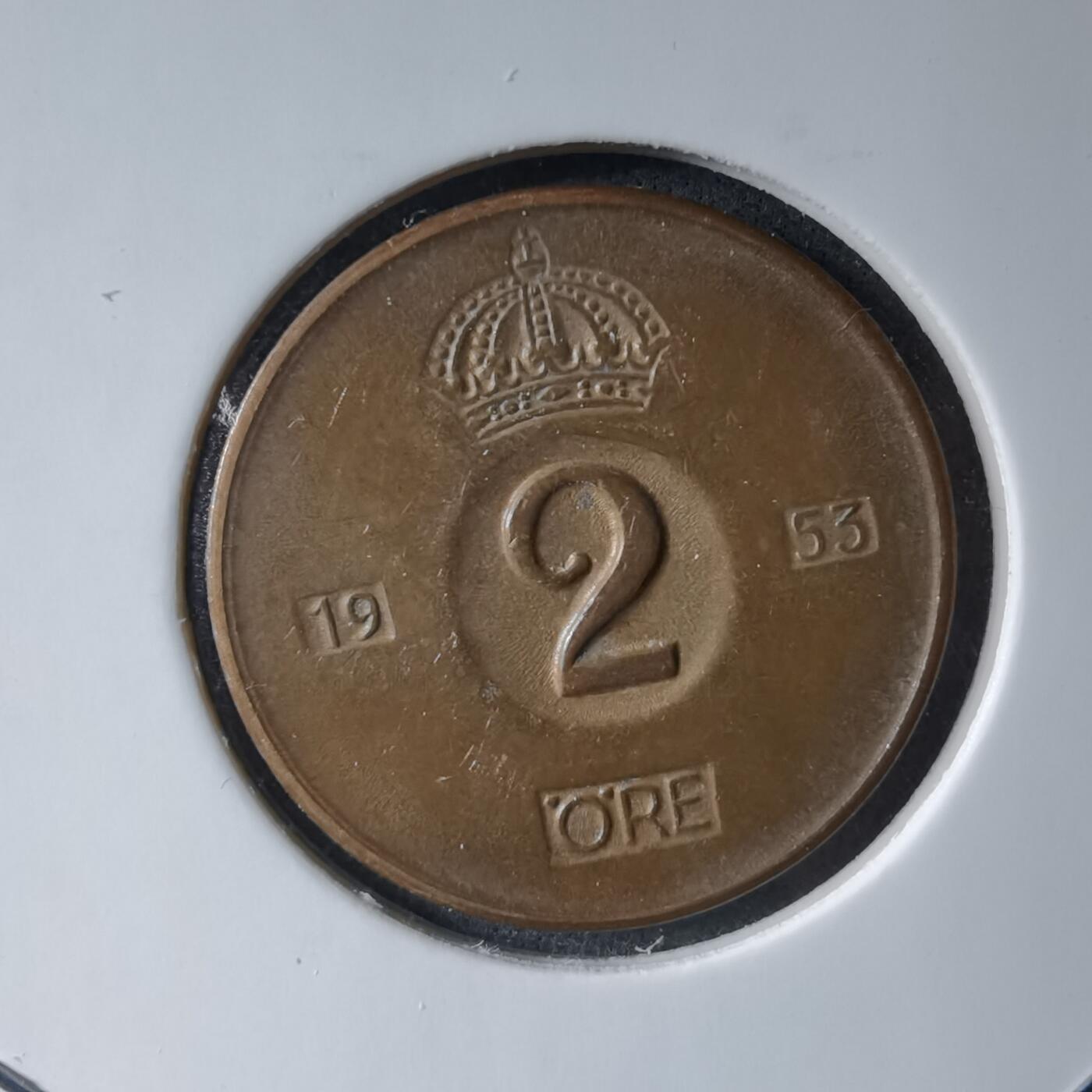 沼泽如烟--第1038场 瑞典1953年2欧尔