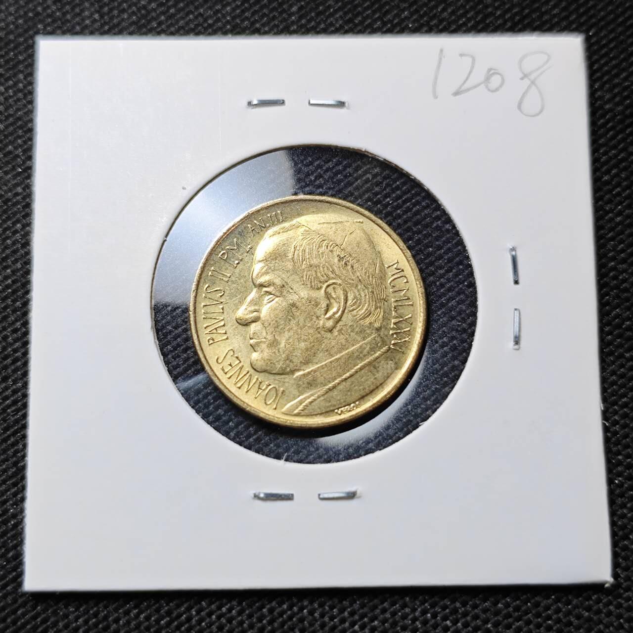 KK钱币收藏小铺  第412期 2月预留时间 周末发货 梵蒂冈20里拉 