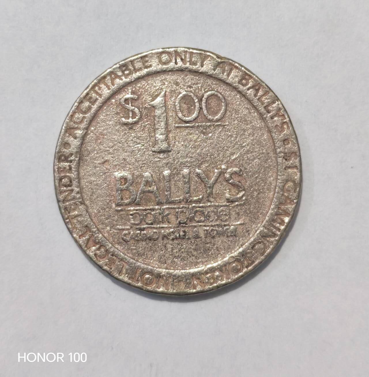 纪念章/纪念币 大西洋城Bally's Park Place 1美元游戏代用币介绍   这是一枚来自美国新泽西州大西洋城Bally's Park Place Casino Hotel & Tower（巴利公园广场赌场酒店）的1美元游戏代用币（Gaming Token），是大西洋城老牌赌场的经典收藏品类。- 该赌场地址“Park Place”正是经典桌游《大富翁（Monopoly）》中的知名地点，