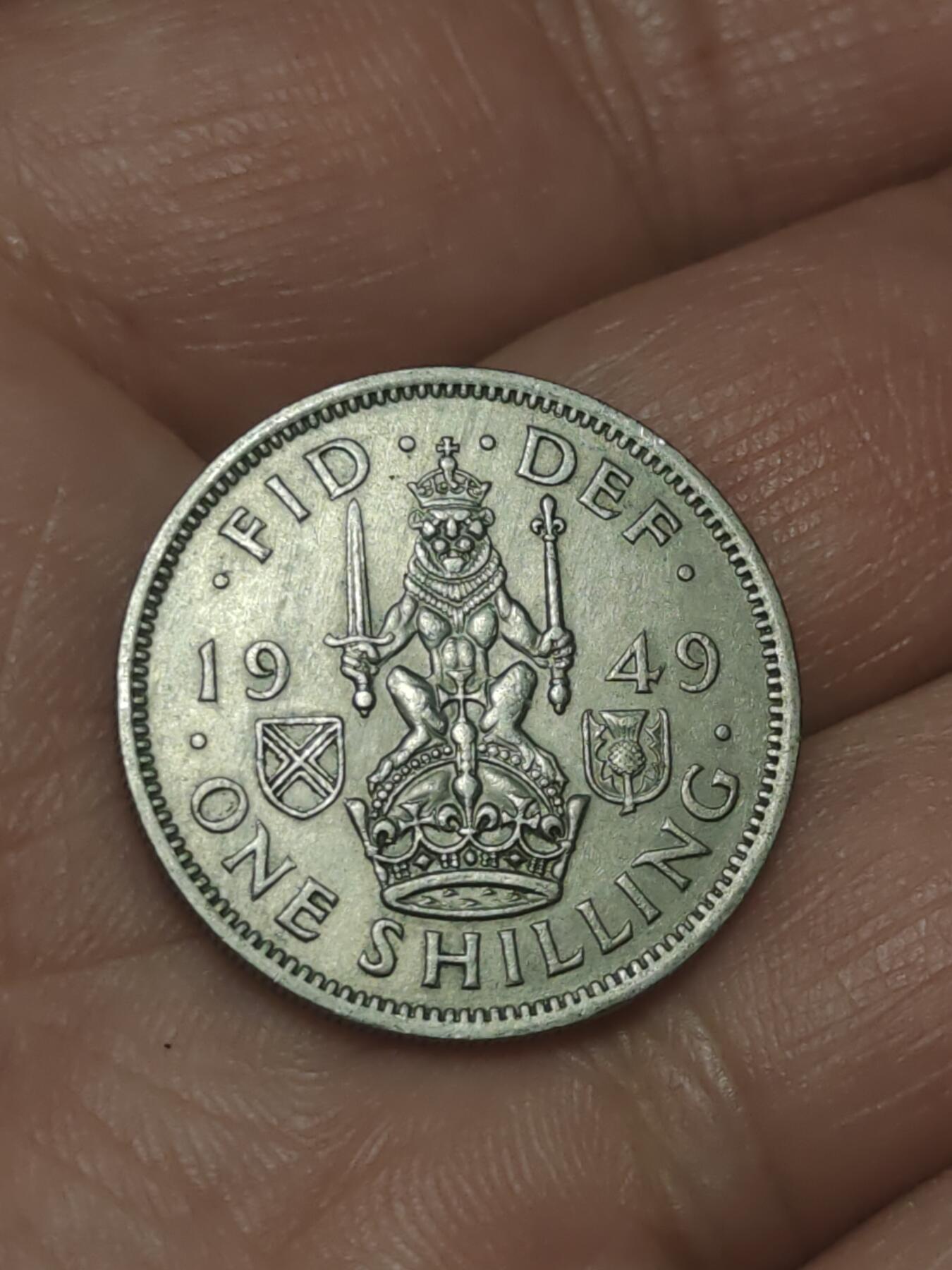 2026年第三十八场(总第二百零七场）外国好品散币场(免佣金) 英国🇬🇧1949年1先令(乔治六世第三版，苏格兰坐狮版，首发年)