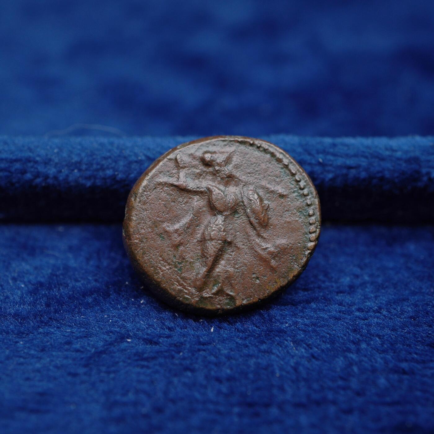 琋语集藏2026年04月欧洲古典打制币拍卖 古希腊卢卡尼亚地区-雅典娜与猫头鹰铜币