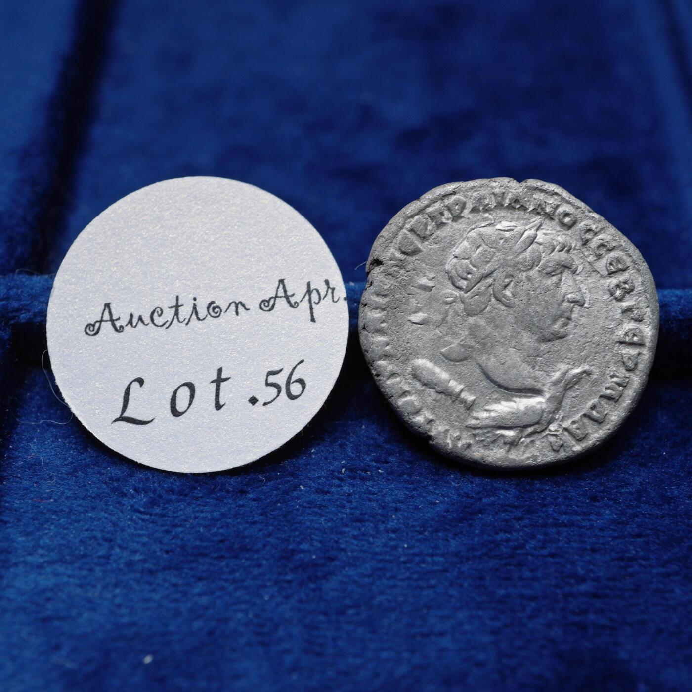 琋语集藏2026年04月欧洲古典打制币拍卖 古罗马塞琉西亚行省-佩里亚 图拉真与大力神4德银币