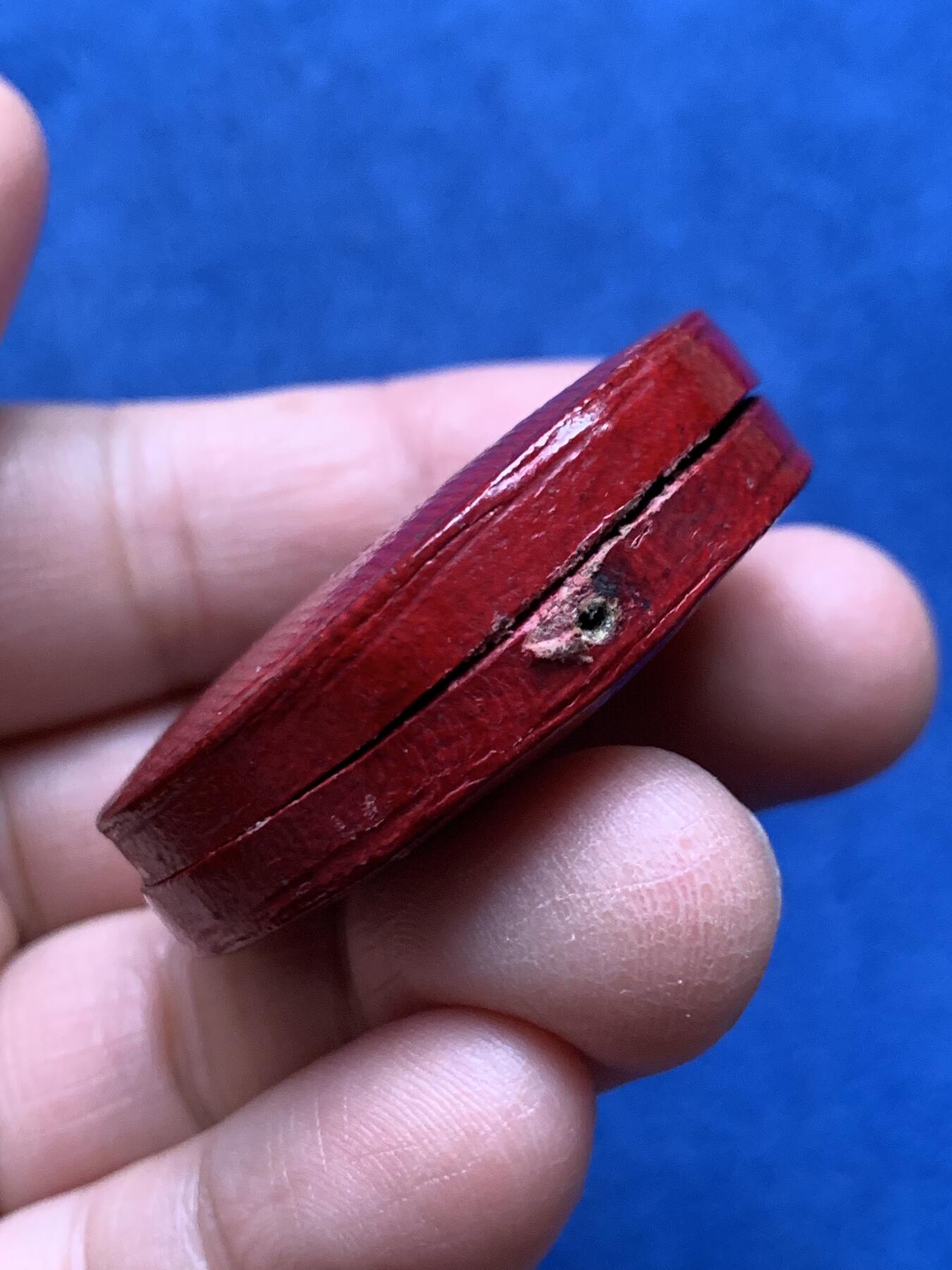 《竞宝斋》第475场 周日，周一 2场连拍 （全场包邮）欢迎送拍 法国婚礼镀金银章 15.6克 32.7mm 神灯边铭 带盒