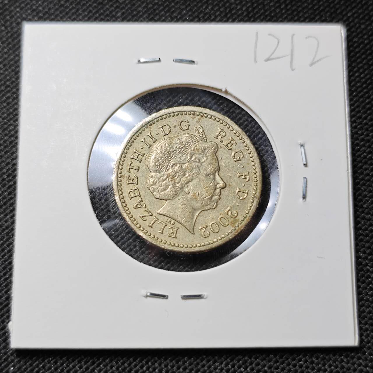 KK钱币收藏小铺  第412期 2月预留时间 周末发货 2002英国1镑