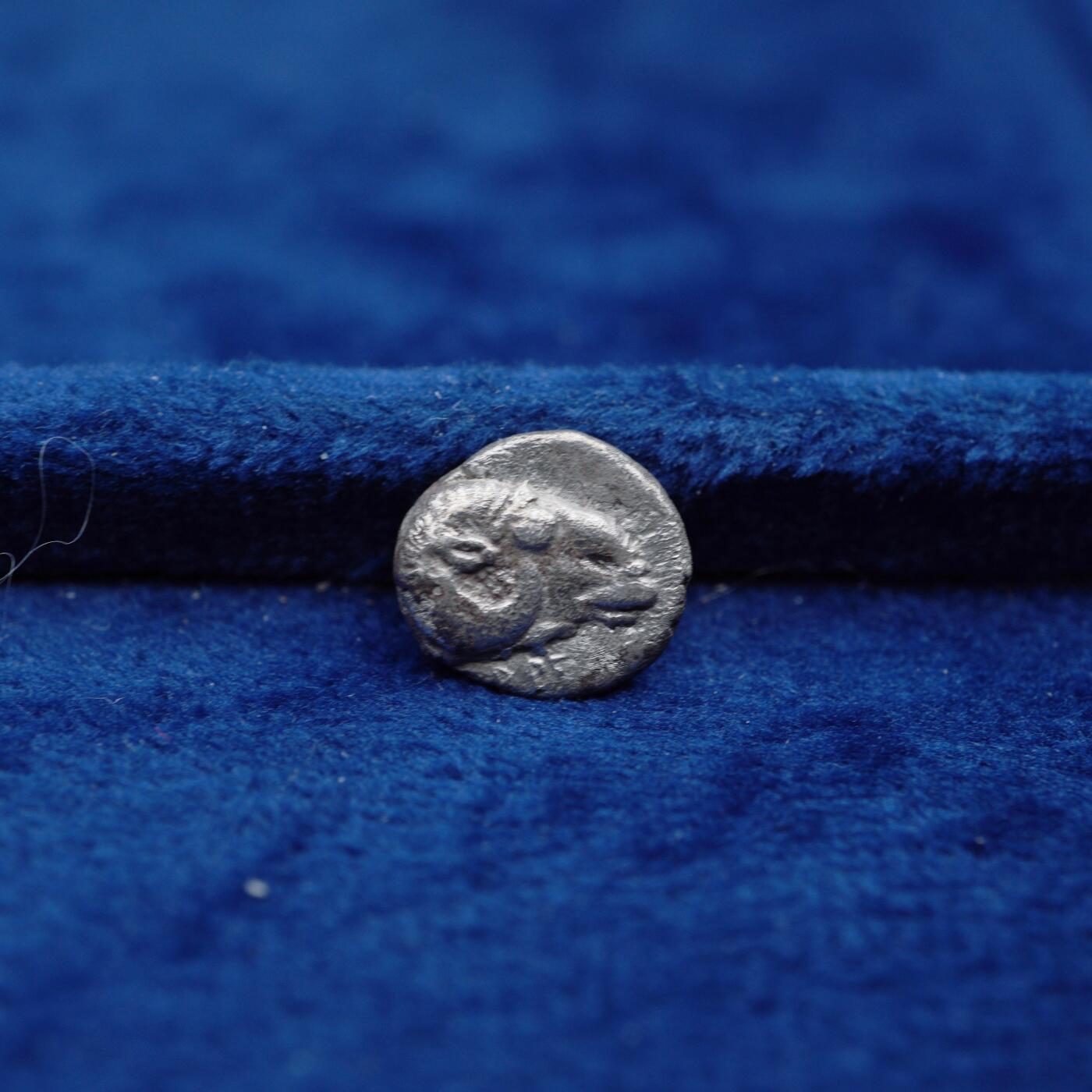 琋语集藏2026年04月欧洲古典打制币拍卖 古希腊特洛亚地区-羊头1/2德银币