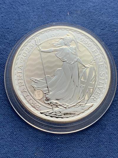 《竞宝斋》第475场 周日，周一 2场连拍 （全场包邮）欢迎送拍 - 英国2023年女神1盎司银币 999银 细节见图