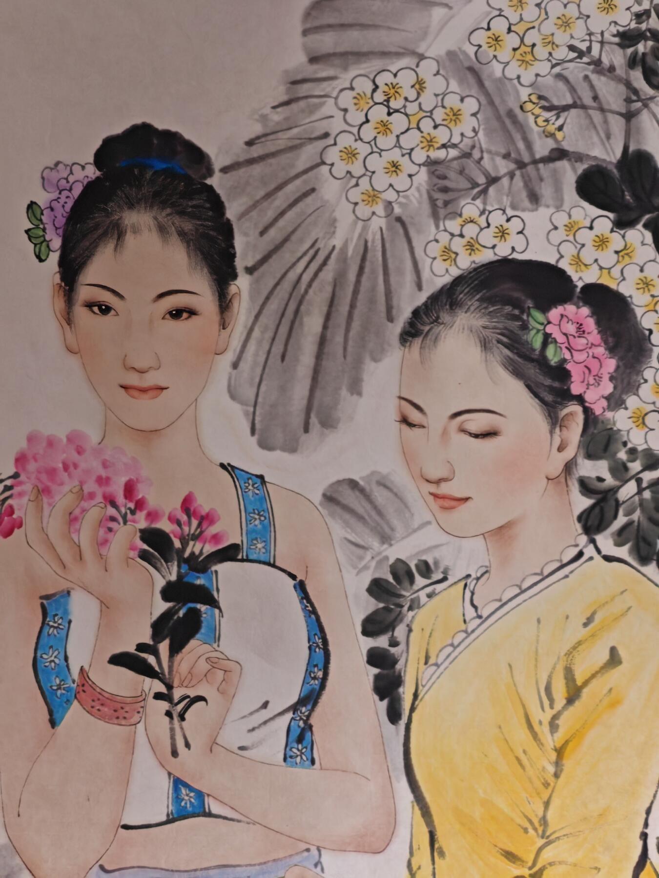 书画专场 申慧《春风舞海棠》