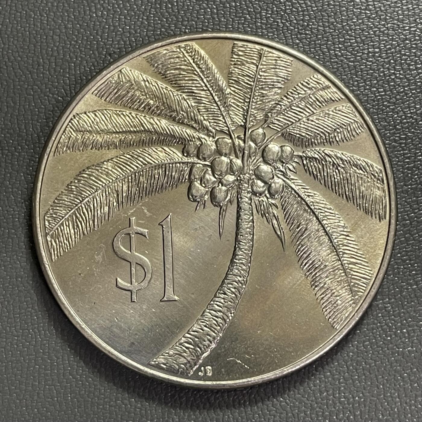 回流0406 少！全新西萨摩亚（现萨摩亚独立国）1974年1塔拉 38mm