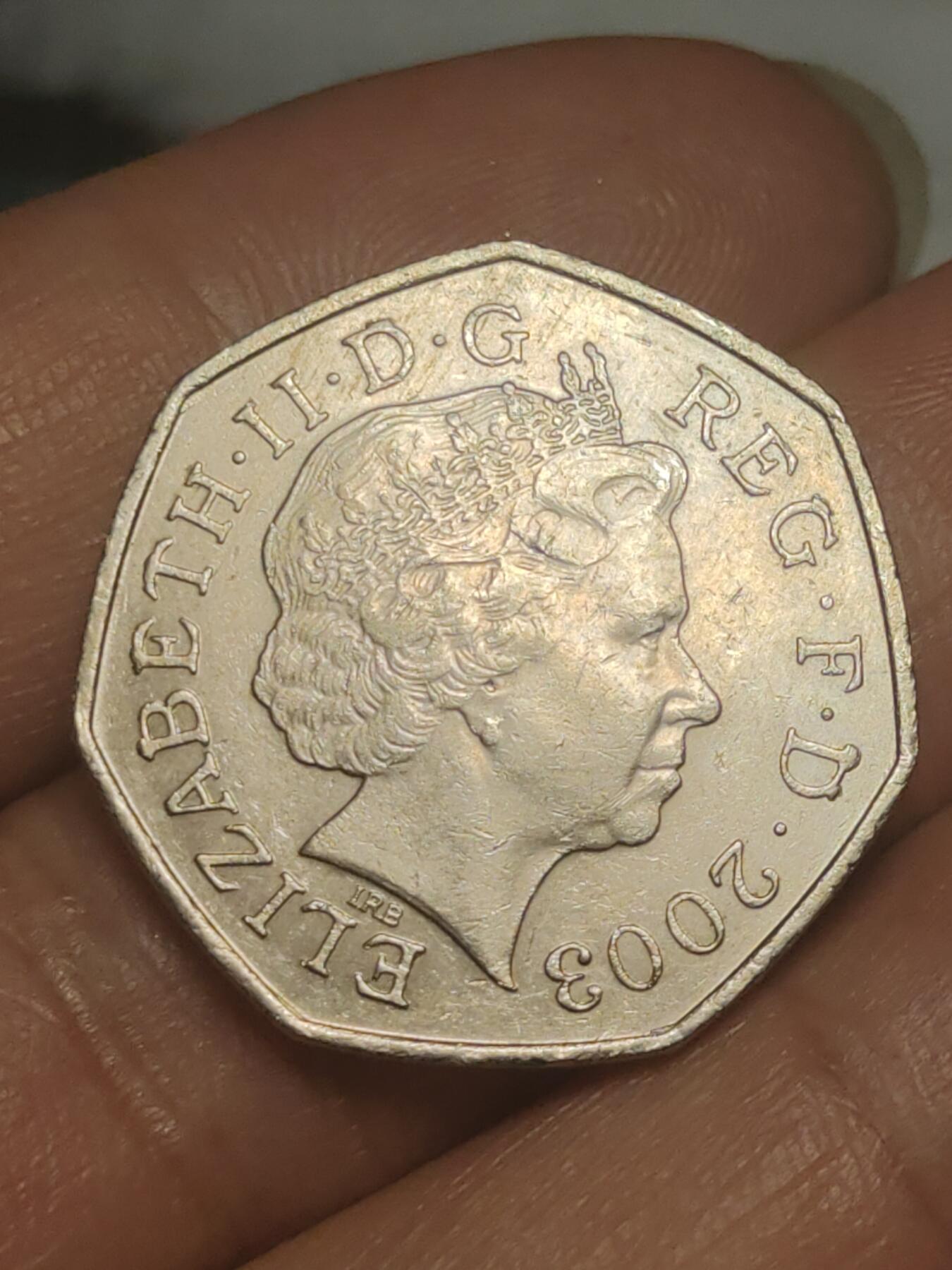 2026年第三十八场(总第二百零七场）外国好品散币场(免佣金) 少见–英国🇬🇧2003单年份50便士(妇女社会和政治联盟成立100周年纪念币)