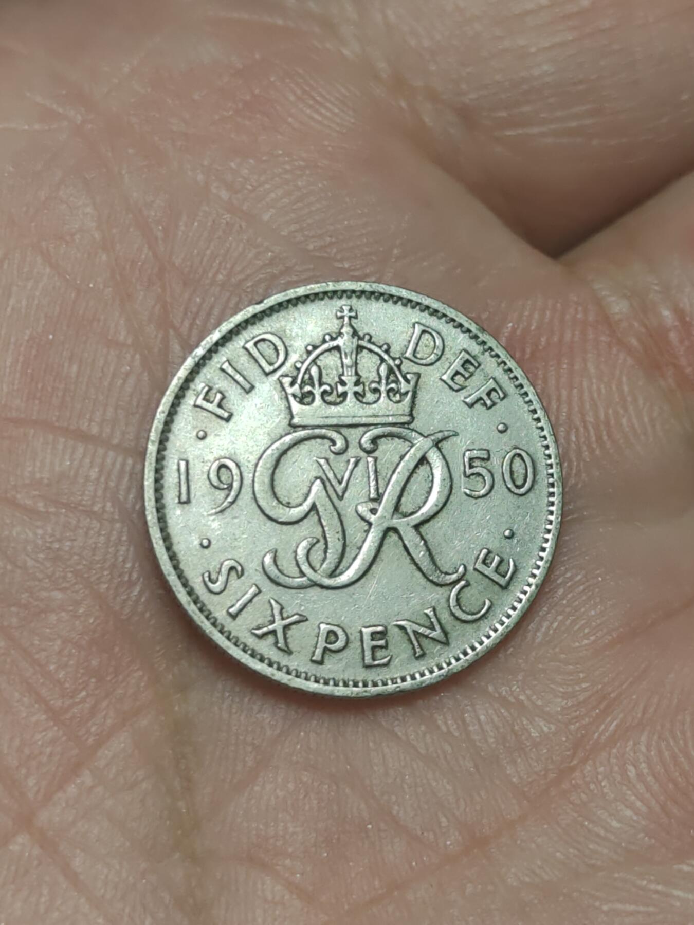 2026年第三十八场(总第二百零七场）外国好品散币场(免佣金) 英国🇬🇧1950年6便士(乔治六世第三版)