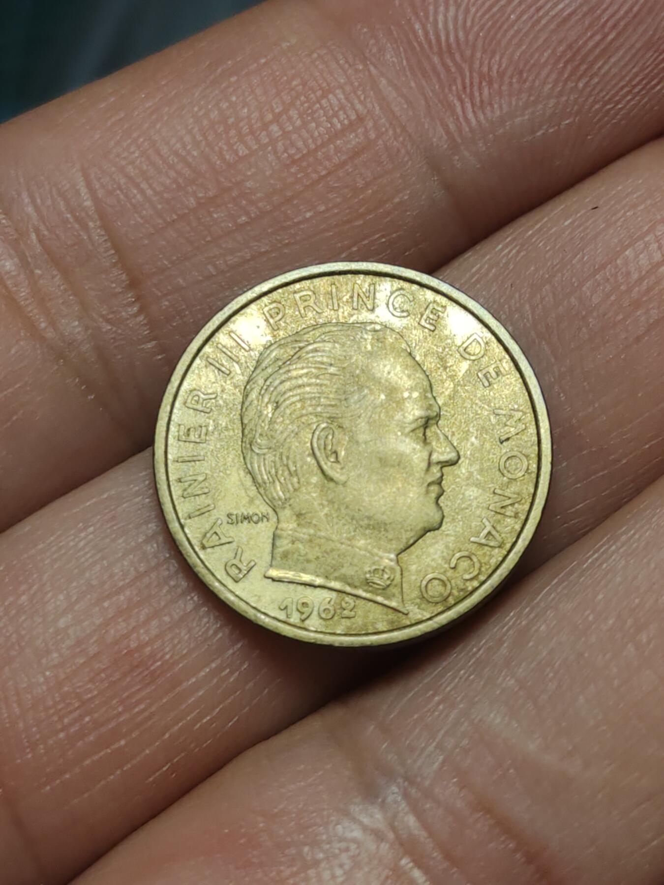 2026年第三十八场(总第二百零七场）外国好品散币场(免佣金) 摩纳哥🇲🇨1962年10生丁(兰尼埃三世第二套，Owl–猫头鹰标)