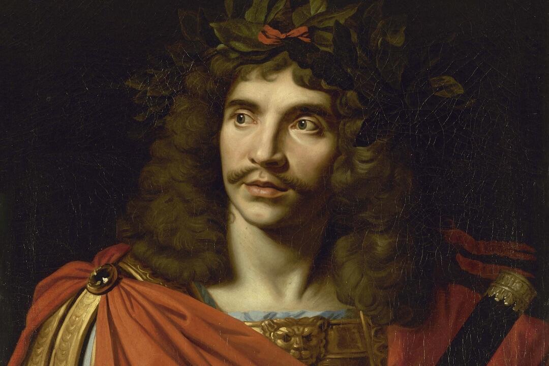 【俄甄集藏】2026年(050)04-01星期三 晚 19:30 全场包邮 法国1844年纪念戏剧作家莫里哀雕像喷泉建成大铜章，NGC MS64，高浮雕，巧克力包浆，雕刻家卡克作品，直径57mm，原铸船首铭