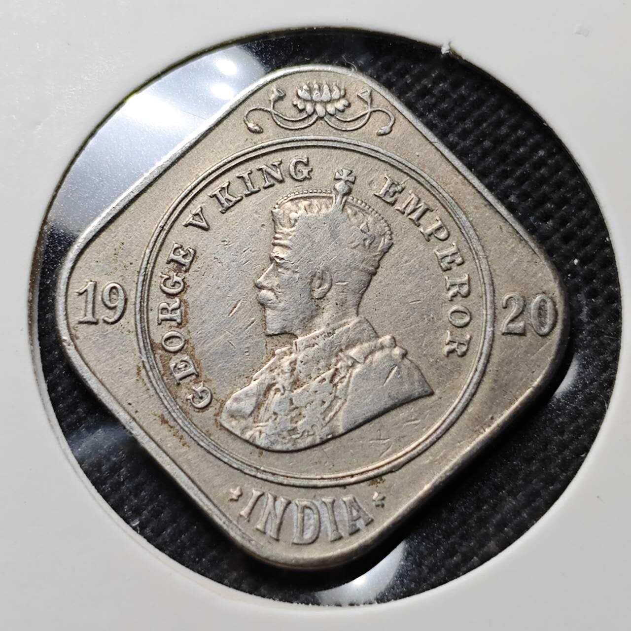 KK钱币收藏小铺  第410期 2月预留时间 周末发货  英属印度2安娜