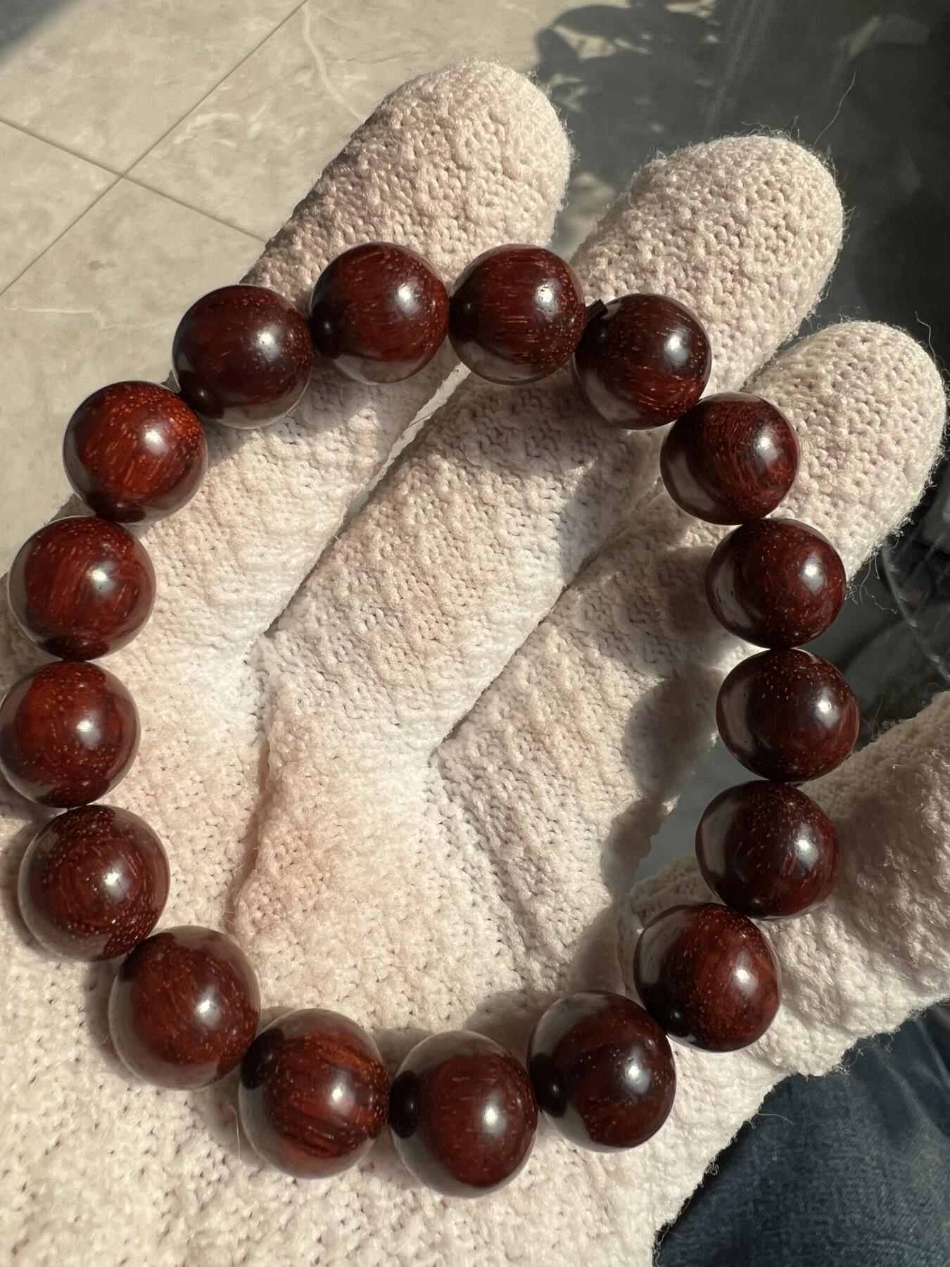 零元拍：印度小叶紫檀 1.2满金星手串，妥妥的高油高密，檀香宜人