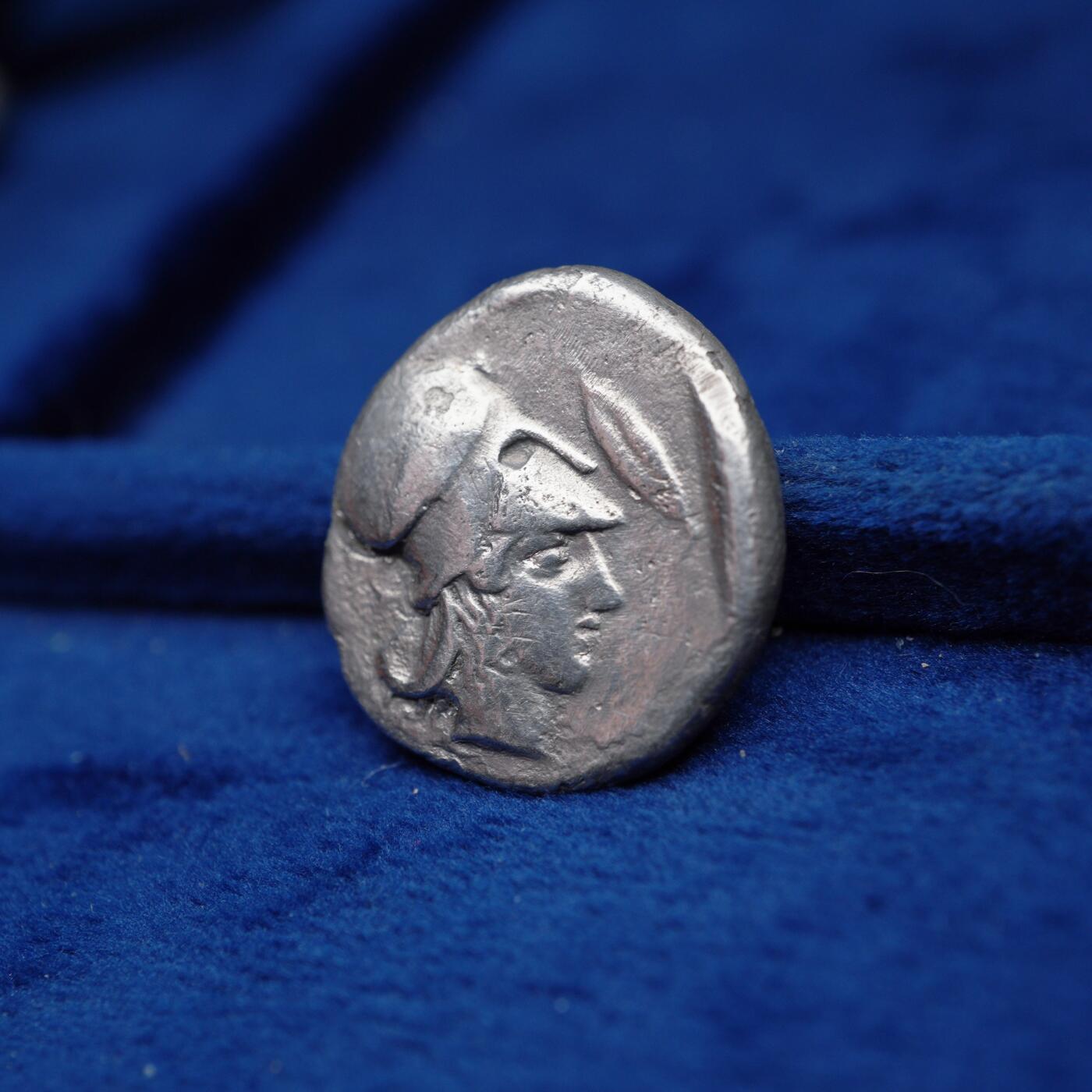 琋语集藏2026年04月欧洲古典打制币拍卖 古希腊阿卡纳尼亚-雅典娜和飞马1斯塔特银币