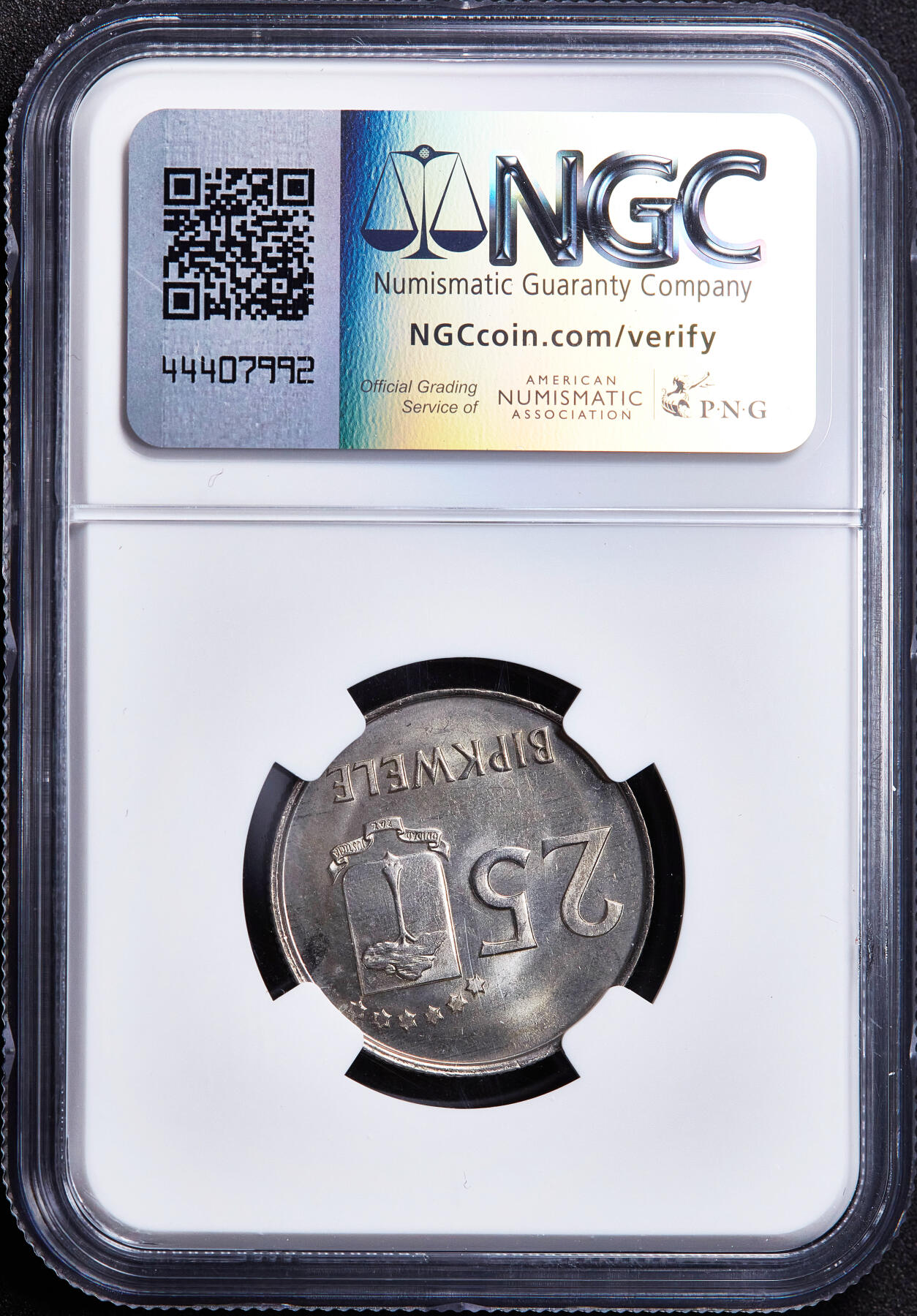 【俄甄集藏】2026年(050)04-01星期三 晚 19:30 全场包邮 赤道几内亚1980年政变首脑特奥多罗·奥比昂·恩圭马·姆巴索戈头像版1-50依库雷硬币4枚全套，NGC MS63-MS65，大量回炉销毁，好品难寻，全套MS稀有