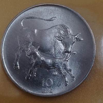 布加迪🐬～世界钱币(上海)🌾第 284 期 /  各国套币和散币 - 圣马力诺🇸🇲 1972年 10里拉