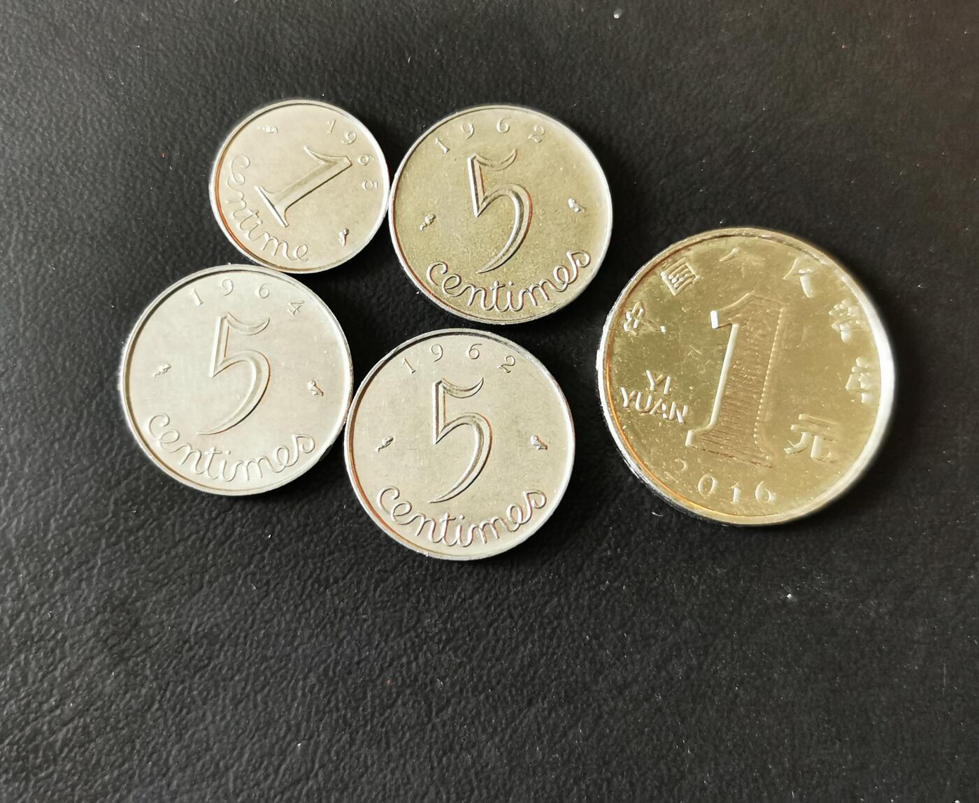 零零发外国硬币拍卖 无佣金 法国早期1生丁5生丁硬币