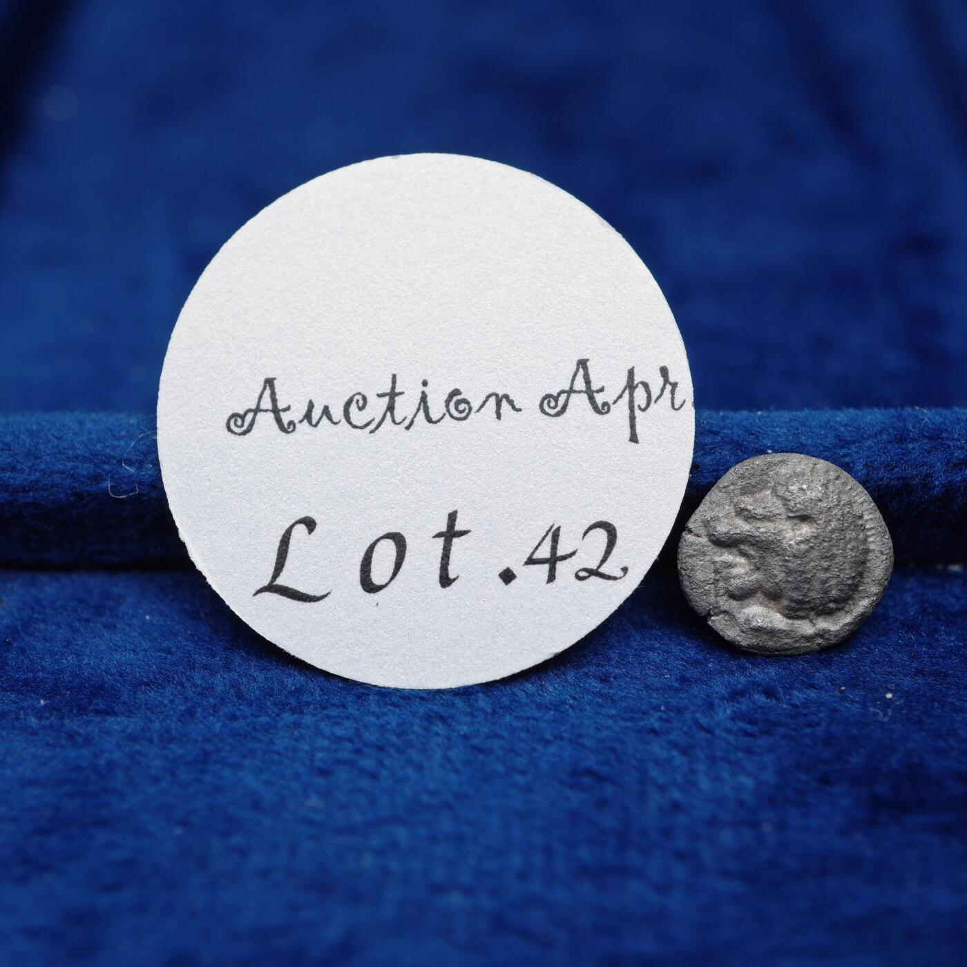 琋语集藏2026年04月欧洲古典打制币拍卖 古希腊爱奥尼亚地区-咆哮狮子2奥波银币