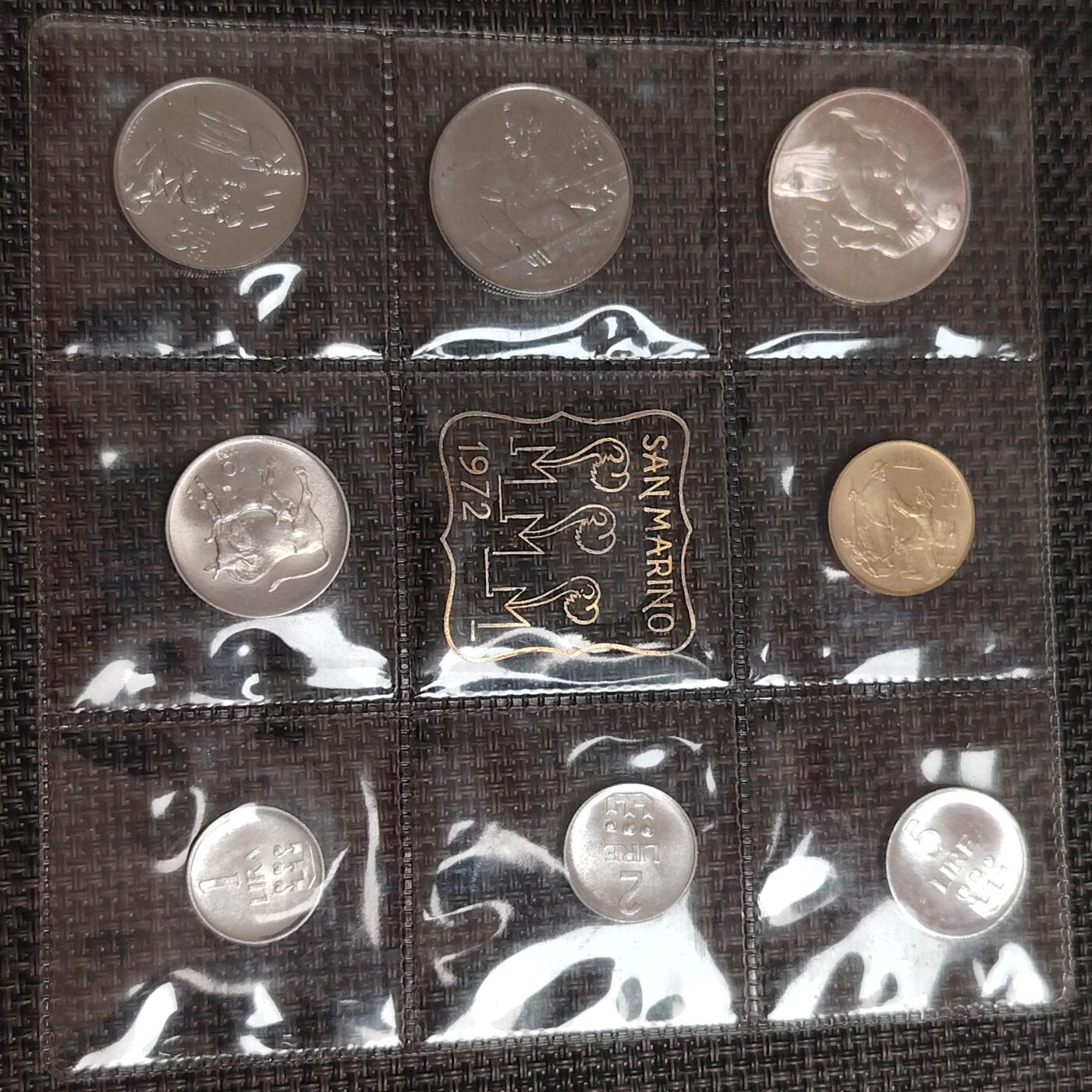 布加迪🐬～世界钱币(上海)🌾第 284 期 /  各国套币和散币 圣马力诺🇸🇲 1972年 500里拉银币