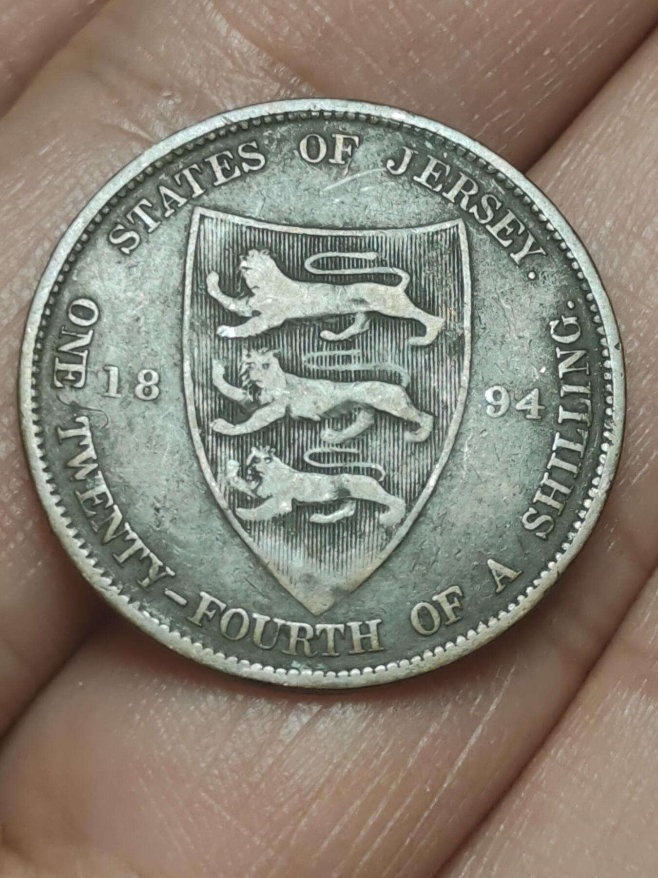 2026年第三十八场(总第二百零七场）外国好品散币场(免佣金) 英属泽西岛🇯🇪1894年1/24先令(维多利亚女王第二套，关门年仅发行3年)