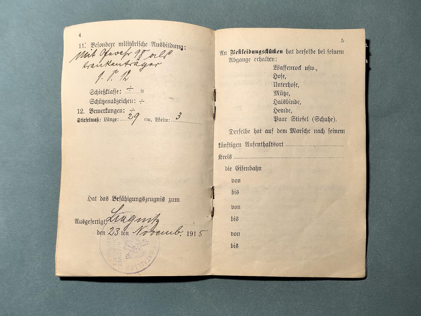 盛世勋华——号角文化勋章邮票专场拍卖第311期 德国（一战）本土卫队军人证 属于一名医护兵