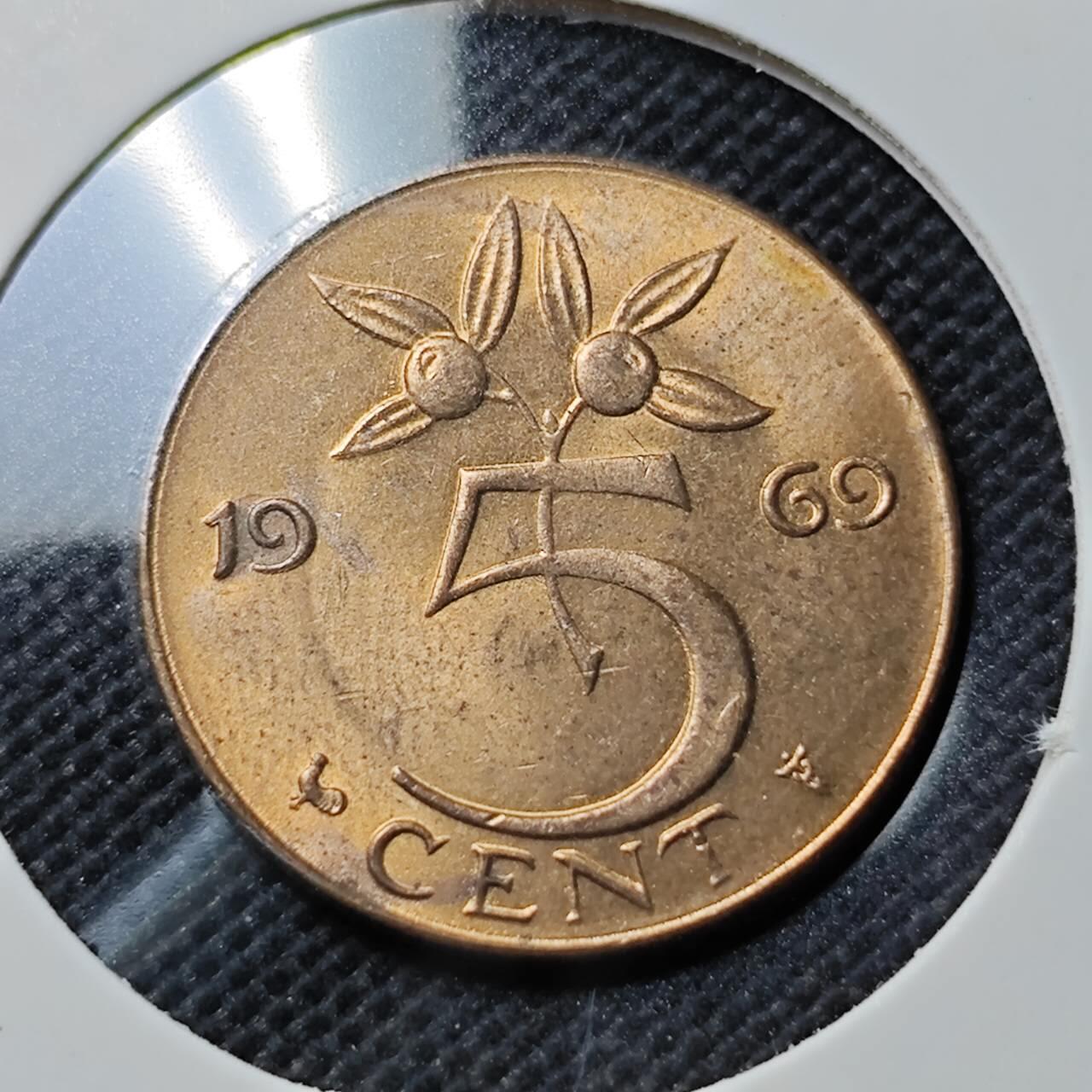 KK钱币收藏小铺  第410期 2月预留时间 周末发货  荷兰5分铜币 好品