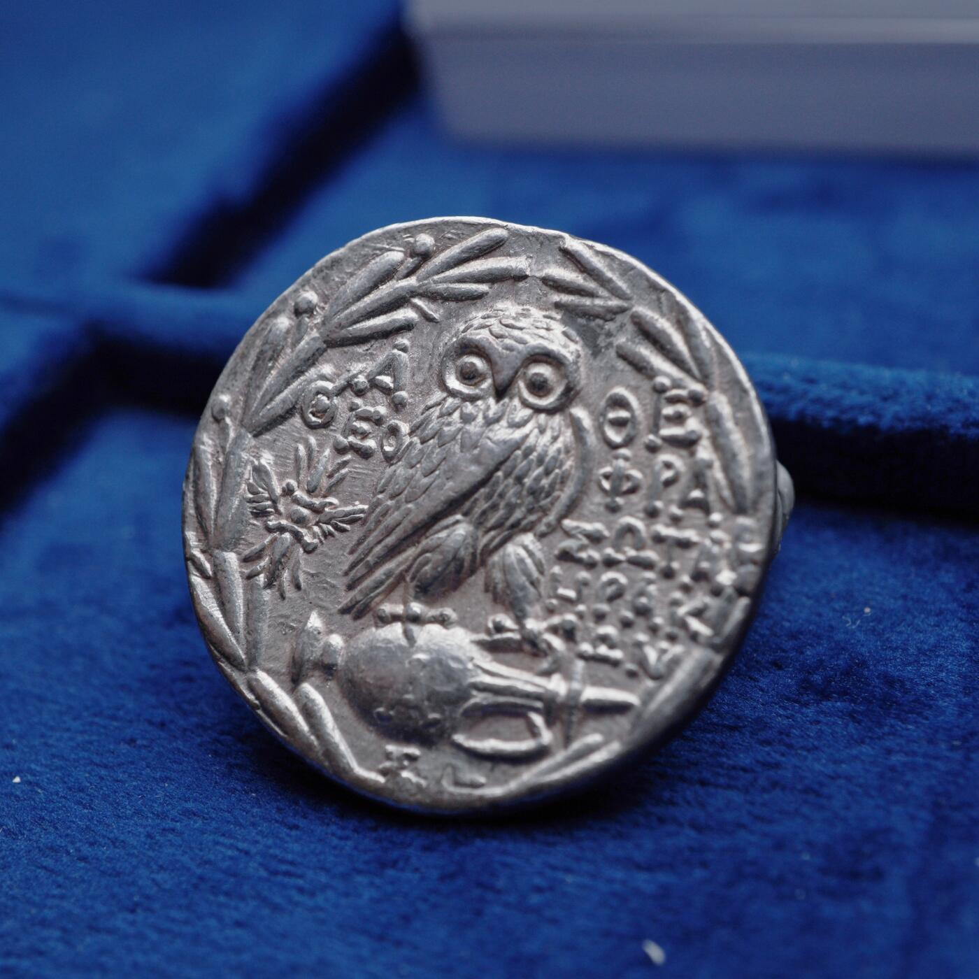 琋语集藏2026年04月欧洲古典打制币拍卖 古希腊阿提卡地区-新式雅典娜和猫头鹰4德银币