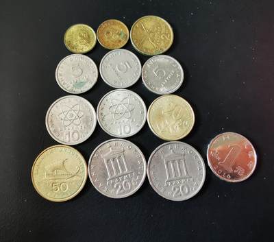 零零发外国硬币拍卖 无佣金 - 希腊历史人物版一组