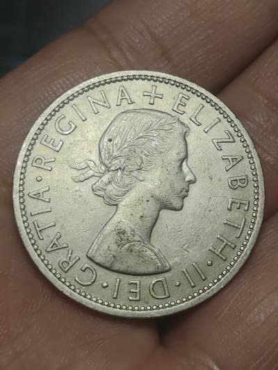 2026年第三十八场(总第二百零七场）外国好品散币场(免佣金) - 稀少年份–英国🇬🇧1959年半克朗(伊丽莎白二世青年桂冠第二版，发行量最少年份)
