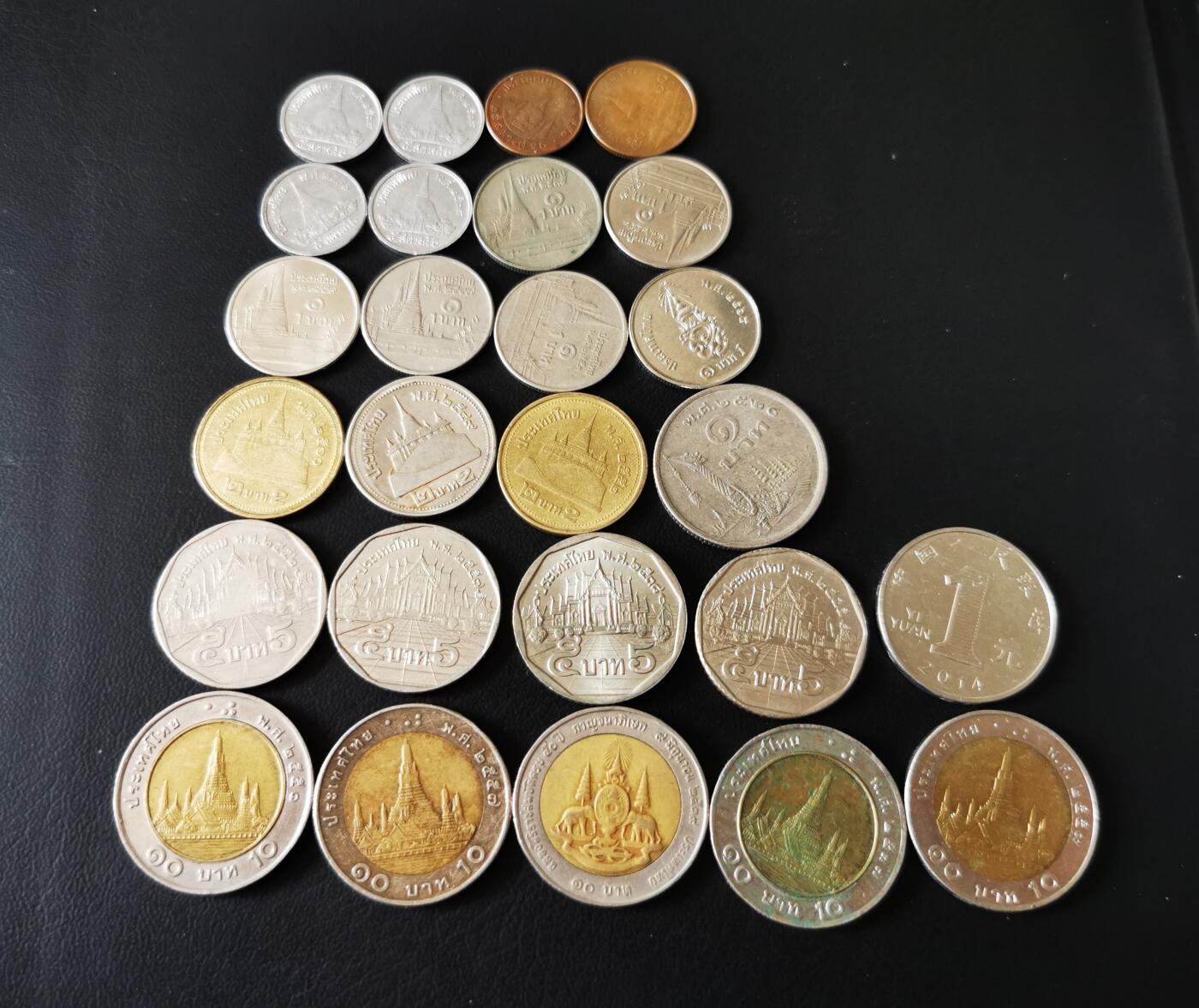 零零发外国硬币拍卖 无佣金 泰国一组83铢