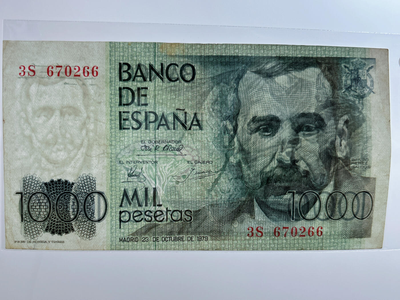 第一海外回流一元起拍收藏 散集专场  第309期 西班牙1979年1000比塞塔纸币